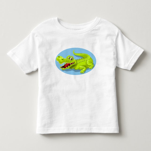 T-shirt Pour Les Tous Petits crocodile drôle (Devant)