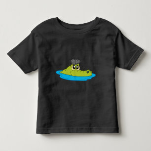 T-shirt Pour Les Tous Petits Crocodile mignon avec Casquette de Newsboy - Drôle