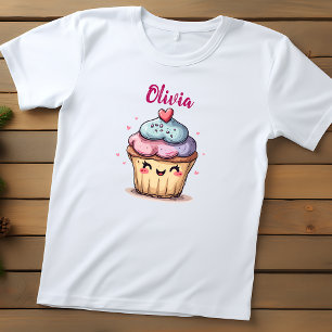 T-shirt Pour Les Tous Petits Cupcake Kawaii Adorable