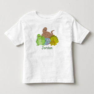 T-shirt Pour Les Tous Petits CUSTOM, amusant Jurassic mignon dessin animé de d