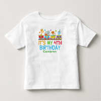 Cute Custom Circus Animal Train 4e anniversaire