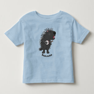 T-shirt Pour Les Tous Petits Cute drôle porc-épic avec dessin animé de banjo