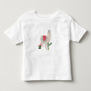 T-shirt Pour Les Tous Petits Cute Fiesta Llama & Cactus