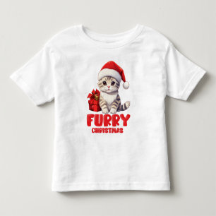 T-shirt Pour Les Tous Petits Cute Furry conception chaton de Noël