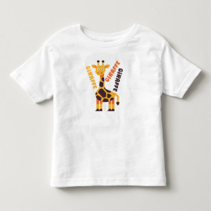 T-shirt Pour Les Tous Petits Cute Giraffe, Cadeau d'anniversaire