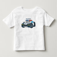 Cute happy police car cartoon illustration