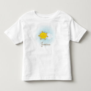 T-shirt Pour Les Tous Petits Cute Happy Sunshine Custom Ajouter Votre Nom