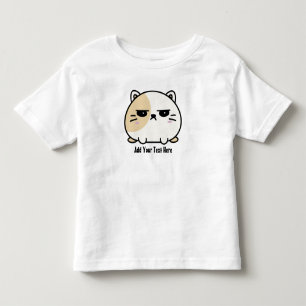 T-shirt Pour Les Tous Petits Cute Kawaii Chubby Angry Mochi Chat