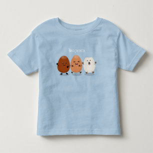 T-shirt Pour Les Tous Petits Cute kawaii oeufs humoristique dessin animé
