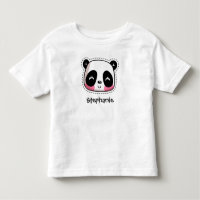 Cute Kawaii Panda Bear avec nom personnalisé