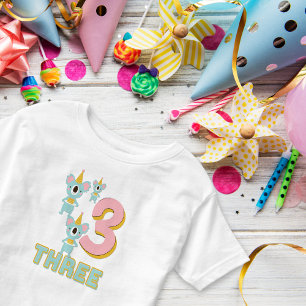 T-shirt Pour Les Tous Petits Cute Koala Troisième Anniversaire rose Nombre Comp