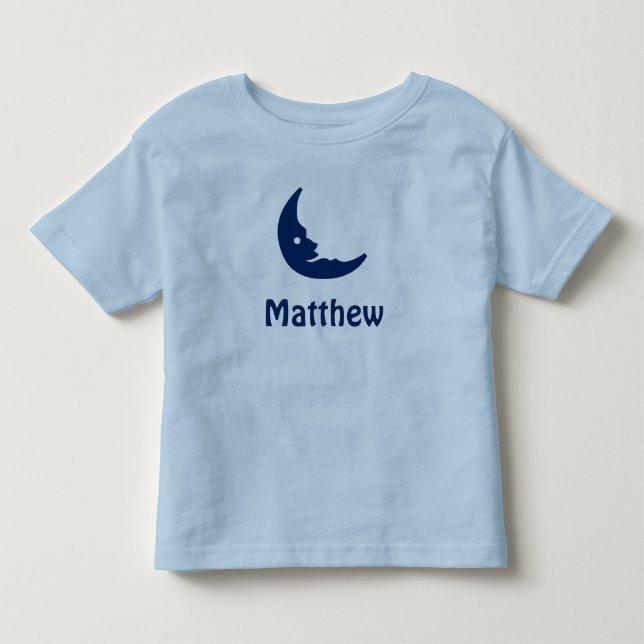 T-shirt Pour Les Tous Petits Cute Moon personnalisée (Devant)