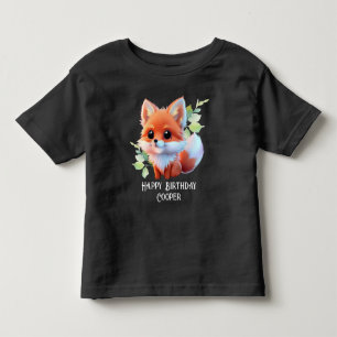T-shirt Pour Les Tous Petits Cute renard dessin bois animaux forêt amis de la f