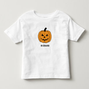 T-shirt Pour Les Tous Petits Cute RICHARD Citrouille Orange Halloween Nom