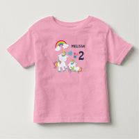 Cute White Unicorns Magique Mama & Baby Birthday