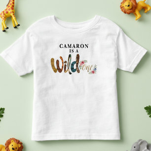 T-shirt Pour Les Tous Petits Cute Wild Un 1er Anniversaire Jungle