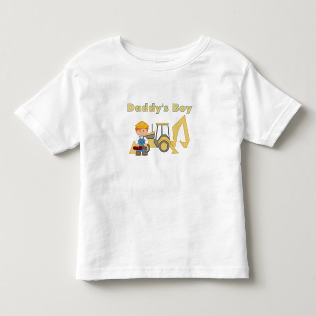 T-shirt Pour Les Tous Petits Daddy's Boy Backhoe (Devant)