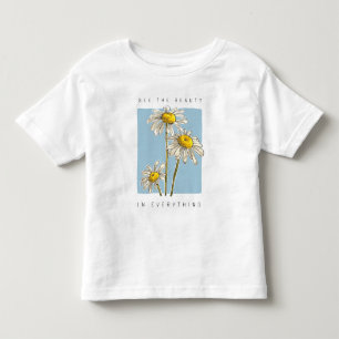 T-shirt Pour Les Tous Petits Daisy Flowers Beauté Slogan