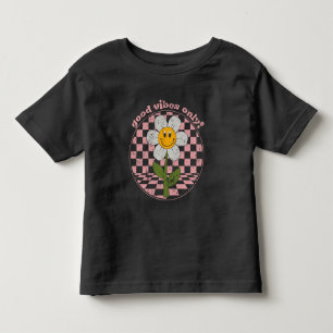 T-shirt Pour Les Tous Petits Daisy rétro des années 70 Good Vibes uniquement
