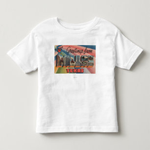 T-shirt Pour Les Tous Petits Dallas, lettre ScenesDallas, TX de TexasLarge