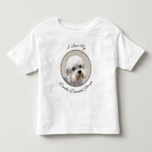 T-shirt Pour Les Tous Petits Dandie Dinmont Terrier Peinture Chien Art original