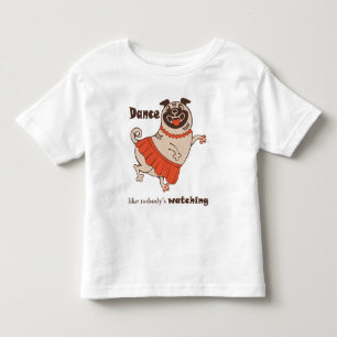 T-shirt Pour Les Tous Petits Danse comme personne ne regarde Carlin Girl