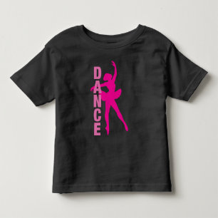 T-shirt Pour Les Tous Petits Danse de ballerine rose chaud pour filles