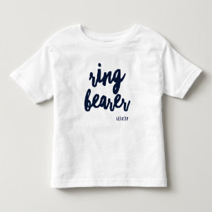 T-shirt Pour Les Tous Petits Date Mariage du porteur de l'anneau