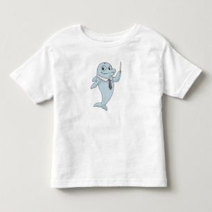 T-shirt Pour Les Tous Petits Dauphin comme enseignant avec pointeur