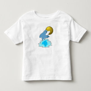 T-shirt Pour Les Tous Petits Dauphin nager avec lune