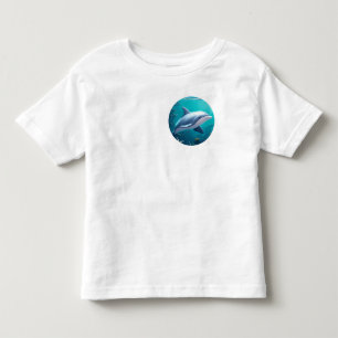 T-shirt Pour Les Tous Petits dauphins de corail bleu