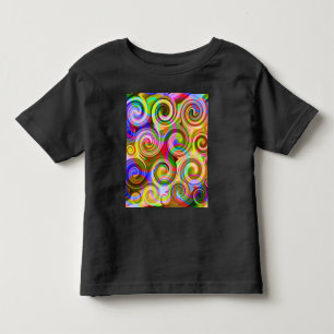 T-shirt Pour Les Tous Petits Défilement Abstrait géométrique pastel
