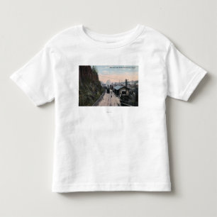 T-shirt Pour Les Tous Petits Dépôt de chemin de fer et ville de bluffs, OU