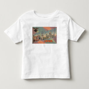 T-shirt Pour Les Tous Petits Des Moines, Iowa (tête d'orignaux)