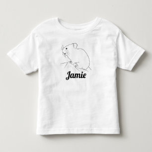 T-shirt Pour Les Tous Petits Dessin adorable Pika, avec le nom de l'enfant