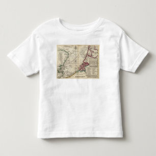 T-shirt Pour Les Tous Petits Diagramme d'une partie de côte de l'Angleterre