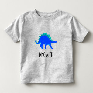 T-shirt Pour Les Tous Petits DINO-MITE ! Dinosaure bleu (Stegosaurus),