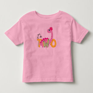 T-shirt Pour Les Tous Petits Dino Rex J'ai 2 ans pour les garçons d'anniversai