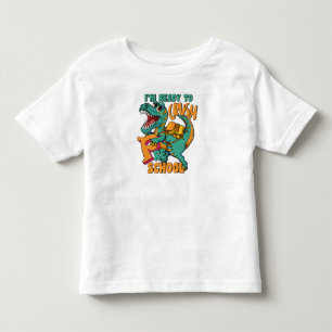 T-shirt Pour Les Tous Petits Dinosaur Prêt à Ecraser Préscolaire 