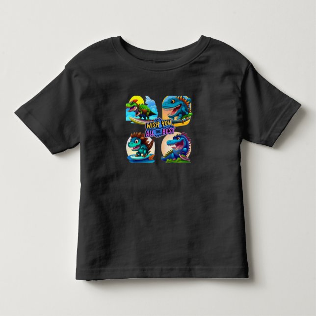 T-shirt Pour Les Tous Petits dinosaure  (Devant)