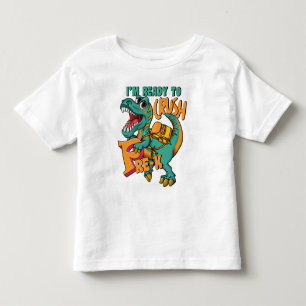 T-shirt Pour Les Tous Petits Dinosaure Je suis prêt à écraser PRE-K Niveau