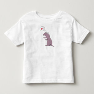 T-shirt Pour Les Tous Petits Dinosaure mignon dans la bande dessinée d'amour