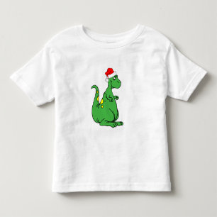 T-shirt Pour Les Tous Petits dinosaure Père Noël