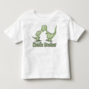 T-shirt Pour Les Tous Petits Dinosaures Middle Brother