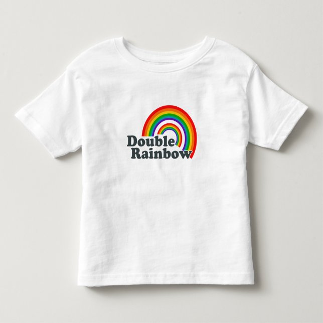 T-shirt Pour Les Tous Petits Double arc-en-ciel (Devant)