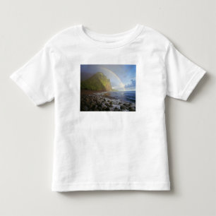 T-shirt Pour Les Tous Petits Double arc-en-ciel sur les falaises du Nord