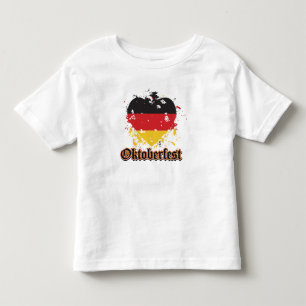 T-shirt Pour Les Tous Petits Drapeau allemand Oktoberfest éclaboussure de peint