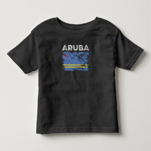 T-shirt Pour Les Tous Petits Drapeau d'Aruba en détresse - Drapeau d'Aruba