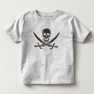 T-shirt Pour Les Tous Petits Drapeau de crâne obsidien Drapeau de pirate Calico