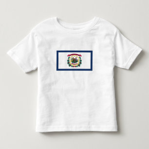 T-shirt Pour Les Tous Petits Drapeau de l'État de Virginie-Occidentale